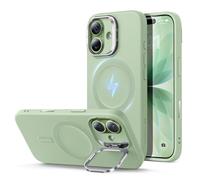 ESR for iPhone 17 Case, Silicone Case with Stand, Compatible with MagSafe, Military-Grade Protection, Built-in Camera Stash Stand, Magnetic Phone Case for iPhone 17, Cloud Series, Sage