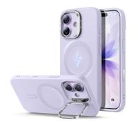 ESR for iPhone 17 Case, Silicone Case with Stand, Compatible with MagSafe, Military-Grade Protection, Built-in Camera Stash Stand, Magnetic Phone Case for iPhone 17, Cloud Series, Lavender