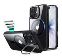ESR for iPhone 17 Case, with Military-Grade Drop Protection, Stash Stand, Camera Control Cover, Compatible with MagSafe Accessories, Classic Hybrid Series, Clear Black