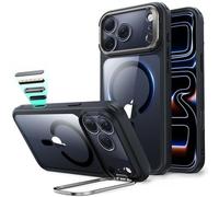 ESR for iPhone 17 Pro Max Case with Stand, Camera Control Cover Compatible with MagSafe, Military-Grade Drop Protection Magnetic Phone Case, Scratch-Resistant Back Cover, Clear Black