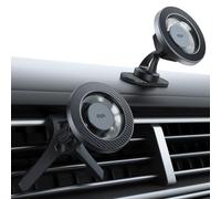 ESR for MagSafe Car Mount, Magnetic Phone Holder Car Air Vent/Dashboard, Car Phone Holder Mount w 2 Metal Rings for iPhone Air 17 Pro Max 16 15 14 Plus 13 12-7, Galaxy S25, Pixel 10, All Smartphones