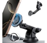 ESR for MagSafe Car Mount, Magnetic Phone Holder Car Dashboard/Windshield, Cell Phone Holder Car w 2 Metal Ring for iPhone Air 17 Pro Max 16 15 14 Plus 13 12-7, Galaxy S25, Pixel 10, All Smartphones