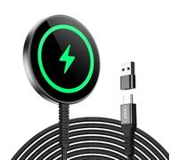 ESR Magsafe Charger, Charging Pad for iPhone, Wireless Charger iPhone Compatible with iPhone 16/15/14/13/12 Series, Galaxy S25 series AirPods 4/3/Pro, Strong Magnetic Charger Pad with A/C Cable, Black