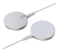 ESR for Magsafe Charger, 2 Pack 15W Wireless Charger, Magsafe Charger for iPhone 17/16/15/14/13/12, AirPods 4/3/Pro/Pro 2,Galaxy S25,Strong Magnetic Charging Pad with Type-C Cable,Silver