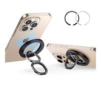ESR for MagSafe Ring Holder[Strong N52H Magnet], 360 Rotating Dual-ring Magnetic Phone Grip, Alloy MagSafe Phone Stand for iPhone 16 15 Pro Max Plus 14 13 12 Mini, Galaxy S25 Series, MagSafe Accessory