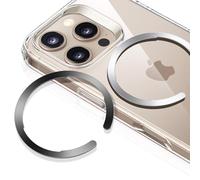 ESR for MagSafe Sticker, MagSafe Ring Magnet, 2 Pack Magnetic Metal Ring for Phone case,Universal Magnetic Wireless Charger Conversion Kit for iPhone 16/16e/15/14/13/12, Galaxy S24/S23, Black & Silver