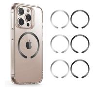 ESR for MagSafe Sticker, MagSafe Ring Magnet, 6 Pack Magnetic Metal Ring for Phone Case, Universal Wireless Charger Conversion Kit for iPhone 17/16/15/14/13/12/11/X/8, Galaxy S25/S24/S23, Pixel 10