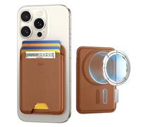 ESR for MagSafe Wallet, 5-Card Holder, Magnetic Wallet for iPhone, RFID Blocking, with 3,200 g Magnetic Strength, Vegan Leather, Ultra-Slim for iPhone 16/15/14/13/12 Series, Not 13/12 Mini, Brown