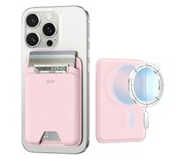ESR for MagSafe Wallet, 5-Card Holder, Magnetic Wallet for iPhone, RFID Blocking, with 3,200 g Magnetic Strength, Vegan Leather, Ultra-Slim for iPhone 16/15/14/13/12 Series, Not 13/12 Mini, Light Pink