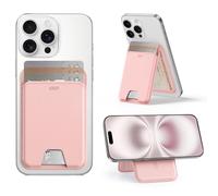 ESR for MagSafe Wallet, 5 Card-Holder, Magnetic Wallet with Adjustable Stand, for iPhone 16/15/14/13/12 Series, Ultra-Slim, Not for iPhone Mini, Vegan Leather, Bubblegum Pink
