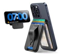 ESR for MagSafe Wallet, 5 Card Holder, Magnetic Wallet with Adjustable Stand, Secure Grip Finger Loop, for iPhone 16/15/14/13/12, Not 13/12 mini, Not Find My Compatible, Black