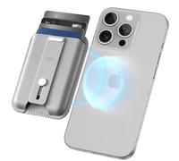 ESR for MagSafe Wallet, 5-Card Holder, Secure-Grip Finger Loop, Magnetic Wallet for iPhone 17/16/15/14/13/12 Series & Google Pixel 10, Not 13/12 mini, Vegan Leather,Grey