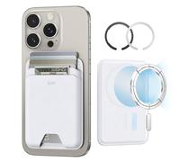 ESR for MagSafe Wallet, 5-Card Holder with RFID Blocking, MagSafe Sticker Included, Slim Magnetic Wallet for iPhone 17/16/15/14/13/12 & Google Pixel 10 & Selected Samsung Devices, Not mini, White