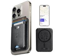 ESR for MagSafe Wallet with Find My Functionality, 5 Cards Holder, RFID Blocking, Strong Magnetic Wallet Tracker, for iPhone 16/15/14/13/12 Series, Not 13/12 Mini, Black Carbon Fiber