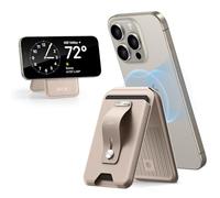 ESR for MagSafe Wallet with Full Find My Functionality, Magnetic Geo iPhone Wallet Tracker with Adjustable Stand, Up to 3,000g Magnet Strength, for iPhone 17/16/15/14/13/12 Series,Desert Titanium