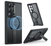ESR for Samsung Galaxy S24 Ultra Case, Compatible with MagSafe, Magnetic for Samsung S24 Ultra, 3 Stand Modes, Military-Grade Drop Protection, Boost Kickstand Case (HaloLock), Frosted Black