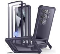 ESR for Samsung Galaxy S24 Ultra Case, S24 Ultra Case with Extra Protective Front Frame, 3 Stand Modes, Exceeds Full-Coverage Military-Grade Protection, Heavy Duty Shock Armor Stand, Frosted Purple