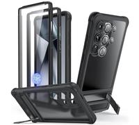 ESR for Samsung Galaxy S24 Ultra Case, S24 Ultra Phone Case with Extra Protective Front Frame, 3 Stand Modes, Exceeds Full-Body Military-Grade Protection, Shock Armor Kickstand, Frosted Black