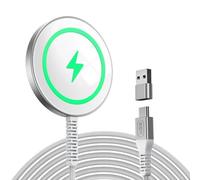 ESR Wireless Charger for MagSafe Charger(HaloLock), Phone Charger,Compatible with iPhone 16/15/14/13/12 Series Galaxy S25 series, AirPods 4/3/Pro, Silver