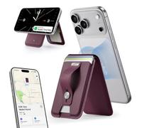 ESR Geo for Magsafe Wallet with Full Find My Functionality, RFID Blocking | 5 Card Holder Stand Grip for Phone Case, Magnetic Wallet for iPhone 18 Pro/Pro Max, 17/16-12 Series, Burgundy