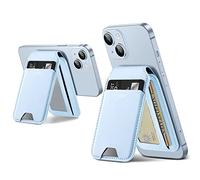 ESR Magnetic Wallet (HaloLock), Compatible with MagSafe Wallet, with Adjustable Stand, for iPhone 16/15/14/13/12 Series, Not for 13/12 mini, 3 Card Holder, Vegan Leather, Blue