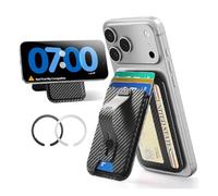 ESR MagSafe Wallet, 5 Card Holder, Magnetic Wallet with Adjustable Stand | RFID Blocking, for iPhone 17e/17/16/15/14/13/12 & Google Pixel 10, Selected Samsung Devices, Not mini, Carbon Fiber