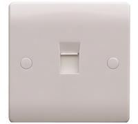 ESR Sline 1 Gang White RJ45 Ethernet Cat 5 6 Modular Connector Network Data Socket