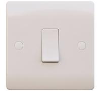 ESR Sline 10A White 1G 1 Way 230V Electric Wall Plate Switch