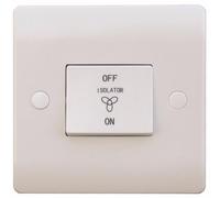 ESR Sline 10A White 1G 3 Pole 230V Electric Fan Isolator Switch