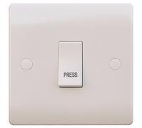 ESR Sline 10A White Press Access 230V Electric Wall Plate Switch