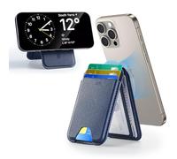 ESR Upgraded for MagSafe Wallet, 5 Card Holder, RFID Blocking, Magnetic Wallet for Phone with Adjustable Stand, Slim for iPhone 16/15/14/13/12 Series, Not Mini, Vegan Leather, Dark Blue