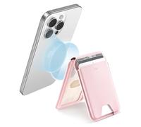 ESR Upgraded for MagSafe Wallet, 5 Card Holder, RFID Blocking, Magnetic Wallet for Phone with Adjustable Stand, Slim for iPhone 16/15/14/13/12 Series, Not Mini, Vegan Leather, Desert Pink