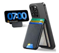 ESR Magnetic Wallet (HaloLock), Compatible with MagSafe Wallet, with Adjustable Stand, for iPhone 16/15/14/13/12 Series, Not for 13/12 mini, 3 Card Holder, Vegan Leather, Black