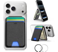 ESR Upgraded for MagSafe Wallet, 5 Card Holder, RFID Blocking | Slim Magnetic Wallet with Adjustable Stand for iPhone 17e/17/16/15/14/13/12 & Google Pixel 10, Not Mini, Vegan Leather, Black