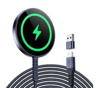 ESR Wireless Charger for MagSafe Charger(HaloLock), Phone Charger,Compatible with iPhone 16/15/14/13/12 series Galaxy S25 series, AirPods 4/3/AirPods Pro, Blue Titanium