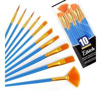 ESRICH 10PCS Paint Brushes,Paint Brush for Acrylic Painting,Acrylic Paint Brush Set for Oil Watercolor,Body Face Rock Canvas, Small Paint Brushes for Kids Adult Drawing