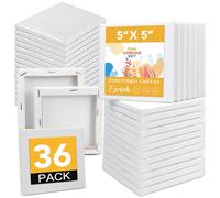 ESRICH Small Canvas Pack of 36, 5x5In Blank Canvases for Painting, Home Decor Projects
