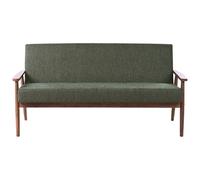 Sofa 3 Seater ESRUM Fabric Dark Brown/ Green