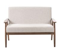 Sofa 2 Seater ESRUM Fabric Dark Brown/ Beige