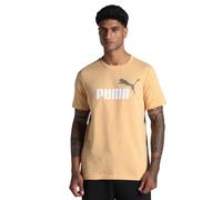 Puma Ess+ 2 Col Logo Short Sleeve T-shirt Beige M