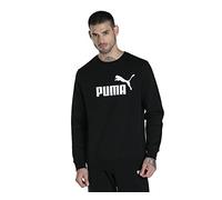 PUMA Essentials Big Logo Crew Neck Men's Sweater Shirt, Black, size Large