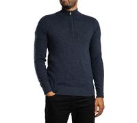 Ess LW Wool Blend 1/2 Zip Knit Rich Navy Marl XL