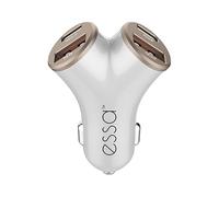 Essa 45W 4 ports USB-C Car Charger, Super Fast Charging Adapter with PD & QC3.0, Compatible with iPhone 16 Pro Max, iPad Pro, Samsung Galaxy S24, 12V USB Car Socket Charger (Silver)