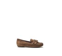 'Essana' Suede Loafers Moda In Pelle Beige 7