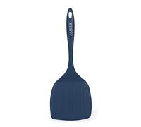 ESSBES Extra Large Silicone Turner - 600F Heat Resistant Nonstick Flexible Kitchen Spatula, BPA Free Dishwasher Safe Utensils, Nonslip Grips One Piece Cookware Suitable for Cooking Baking (Blue)