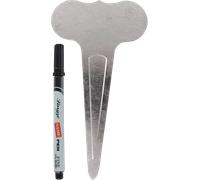 Esschert Design 6 Plant Markers & A Permanent Marker - 6 items