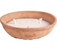 Esschert Design Aged Terracotta Candle Dish with 3 Wicks - 1 item