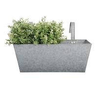 Esschert Design balcony planter, metal flower pot, 40x16