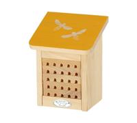 Esschert Design - Bee house, with colourful roof with bee silhouette.