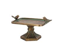 Esschert Design Bird Bath Metal Vintage Brown Garden Decoration